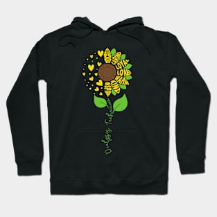 Dialysis Tech Kidney Renal Dialysis Technician sunflower Hoodie